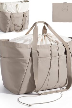 BAGSMART 73L Large Beach Bag, Reusable Shopping Bags, Foldable Tote for Moving Holiday Travel College Packing