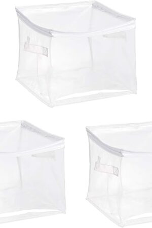 Amazon Basics Clear Zippered Organizers, 3-Pack
