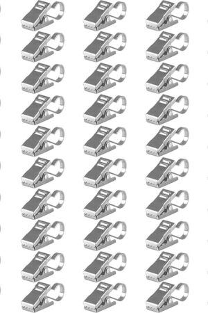 BIHRTC Pack of 50 Curtain Clips Thickening Stainless Steel with Hooks Lights Hanger Small Metal Wire Holder for Shower Home Decoration Photos Picture Arts Crafts Display Outdoor Activities Supplies