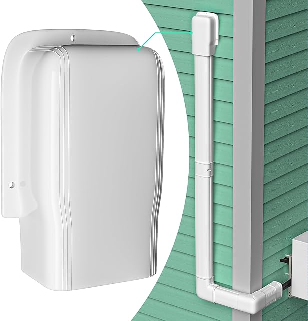 4" Width Wall Cover, Mini Split Line Set Cover Accessories for Mini Split Air Conditioners, Central AC and Heat Pumps