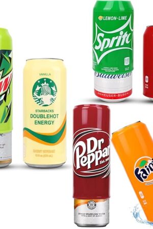 6-Pack Silicone Soda Can Sleeves – Slim, Standard & Tall Boy Can Cozies as Golf Beer Sleeves and Funny Gift (2 for 12 oz Skinny Cans, 2 for 12 oz Standard Cans, and 2 for 16 oz Tall Boy Cans)