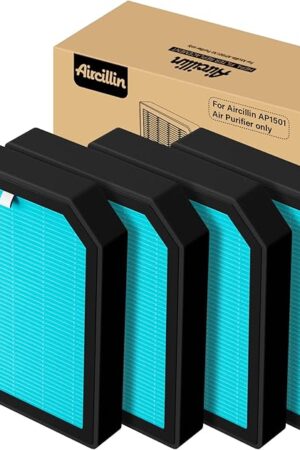 Air Purifier AP1501 Replacement Filters 4-Pack, H13 True HEPA Filter, Activated Carbon Filter(AP1501)