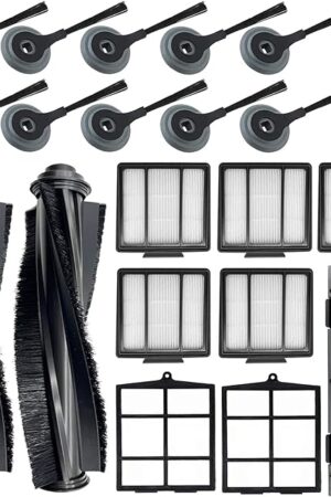 20 Pack Replacement Parts for Shark ION AV751 R85 RV850 S86 S87 S88 R71 R72 R75 RV761 RV771 RV871 AV752 AV753 Robot, 2Main Brush&5Filters&10Side Brushes&2Pre-Filter&1Brush Protect Guard