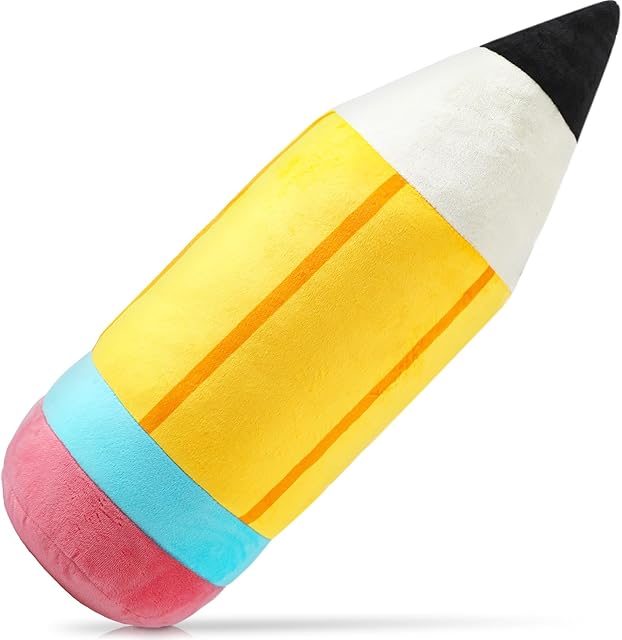 Cute Exquisite Pencil Pillow Classroom Plush Pillow Large Throw Pillow Back School Cushion Creative Exquisite Plush for Reading Room Decoration Birthday Party Gift