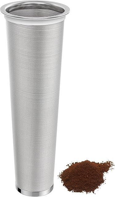 Cold Brew Coffee Filter for 64oz Glass Mason Jar Pitcher - Fine Mesh, Reusable 304 Stainless Steel Filter with Sealing Ring, Cold Brew Strainer for Iced Coffee Maker, Sun Tea and More
