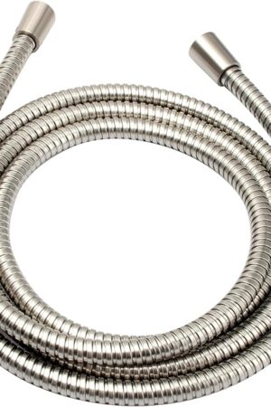 BRIGHT SHOWERS Shower Hose For Hand Held Shower Heads, 96 Inches Cord Extra Long Stainless Steel Hand Shower Hose, Ultra-Flexible Replacement Part with Brass Insert, Brushed Nickel