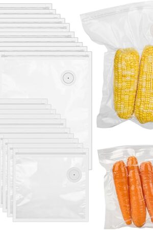 40PCS Vacuum Sealer Bags for Food with Air Valve, Reusable Sous Vide Bags (20 large+20 small)