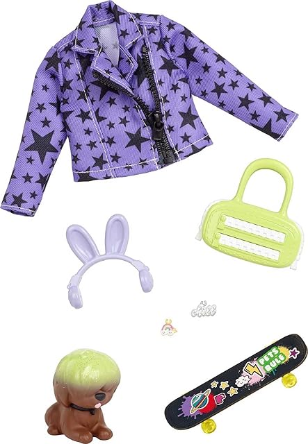 The Barbie Extra Pet & Fashion Pack with 7 Pieces Including Puppy, Pet Accessories & Fashion Pieces Doll