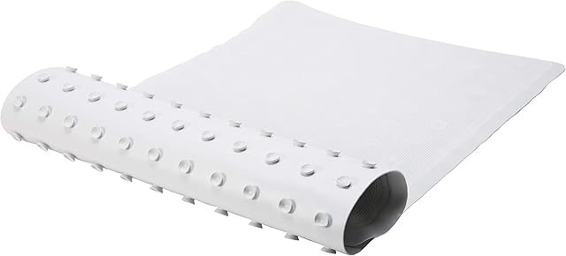 Bath Bliss Non Slip Shower Tub Bath Mat with Suction Cup Base, Machine Washable