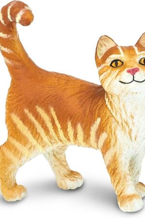 The Safari Ltd. Tabby Cat Figurine - Detailed 2" Plastic Model Figure - Fun Educational Play Toy for Boys, Girls & Kids Ages 1+