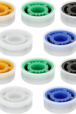 10 Pieces Shower Flow Restrictors Shower Head Flow Reducer Water Flow Limiter Set 1.5/1.8/2.0/2.5/3.0 GPM for Water Saving Fixed or Handheld for Bathroom, Toilet, Kitchen(14.3 x 13.85 x 5.2 mm)