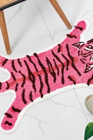 Bath Mat Bathroom Rug Shower Rug for Bathroom Animal Shaped Plush 33.1x21.7in