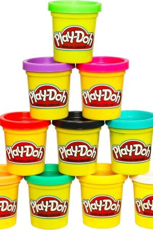 The Play Doh Modeling Compound 10-Pack Case of Assorted Colors, Non-Toxic 2 oz. Cans, Back to School Gifts, Prizes, & Party Favors, Preschool Toys for Kids, Ages 2+ (Amazon Exclusive)