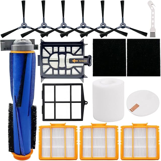 AV2501S Replacement Parts for Shark AI AV2501S AV2501AE RV2502AE RV2610WA RV2610WD RV2520AOUS AV2510AOUS AV2511AE Vacuum Cleaner with Main Brush,Filters,Foam Filters,Primary Filter,Side Brushes