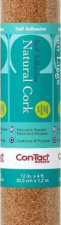 Con-Tact Brand Cork Roll, Self-Adhesive, 12" x 4'