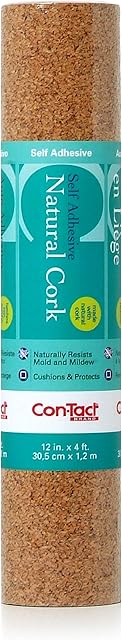 Con-Tact Brand Cork Roll, Self-Adhesive, 12" x 4'
