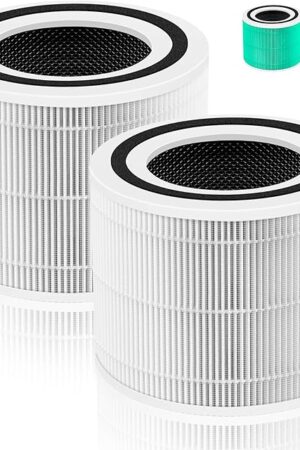 240 True HEPA Replacement Filter 14 for Puro 240 Air Purifier,3-in-1 High-Efficiency HP-14 with Activated Carbon Filter,2 Pack,White