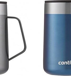 Contigo 2-Pack Streeterville Stainless Steel Travel Mug, 14 Ounces | Sake | Blue Corn | with Splash-Proof Lid