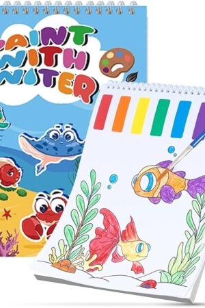 The PIRIE Paint with Water Coloring Books for Kids,Watercolor Painting Sets Painting Activity for Kids Ages 3 4 5 6 7 8+,Birthday Gifts Arts & Crafts Toy (Animal)