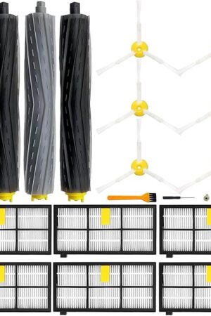 14 Pack Roomba 800 900 Series Replacement Parts for irobot Roomba 805 960 860 861 866 870 880 890 900 960 980 981 985 Robot Vacuum, 2 Debris Extractor 6 Filters 6 Side Brushes & 6Screws