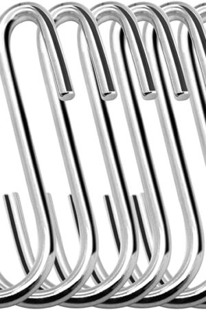 30 Pack Heavy Duty S Hooks Pan Pot Holder Rack Hooks Hanging Hangers S Shaped Hooks for Kitchenware Pots Utensils Clothes Bags Towels Plants