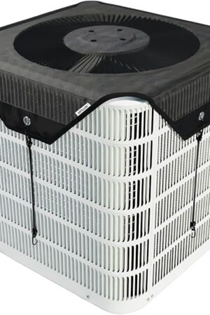 Air Conditioner Covers for Outside Unit 28''x28'', Small Central Mesh Net AC Unit Covers Outdoor, Heat Pump AC Screen Condenser Cover - Universal Top Defender Cover for All Season