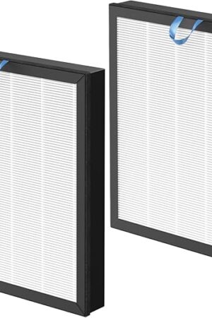 2 Pack Vital 100S Replacement Filter for LEVOIT Vital 100S and Vital 100S-P Air Purifier, 3-in-1 HEPA Filter,Efficiency Activated Carbon for Home Large Room Bedroom, Vital 100S-RF, White