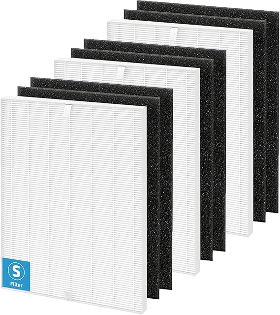 C545 Replacement Filter S for Winix Air Purifier C545 B151 P150 9300, Filter Q for Winix 5510 5520, Part# 1712-0096-00, 2522-0058-00