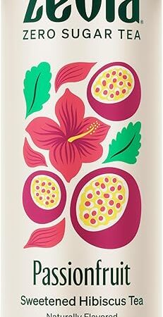 ZEVIA Organic Caffeine Free Sweetened Hibiscus Passionfruit Tea, 12 FZ