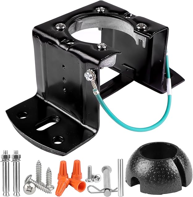 Ceiling Fan Mounting Bracket,AICWIOO Carbon Steel Sloped Cathedral Ceiling Canopy Bracket for Living Room,Outdoor Patio,or Porch with Mounting Hardware(Black)