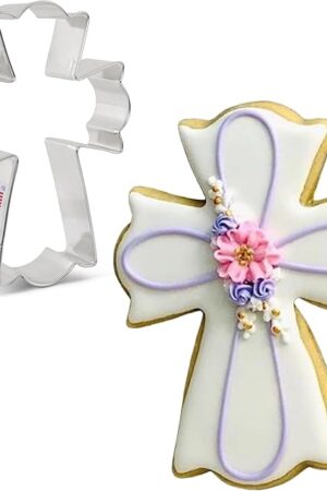 Ann Clark Cookie Cutters Large Fancy Cross Cookie Cutter, 4.5" Made in USA