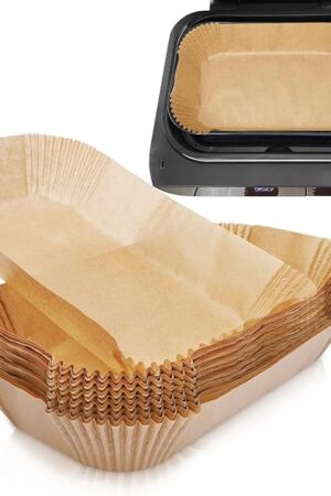 Air Fryer Liners Ninja Accessories,Air Fryer Liners Disposable Paper Air Fryer Parchment Paper Liners Rectangular Air Fryer Accessories Baking Paper (125PCS for Ninja XL)