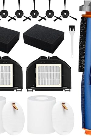 16 Pack RV2310AE Replacement Parts for Shark AV2310AE RV2310AE RV2320S UR2350AE RV2300S Matrix Robot Vacuum Cleaner 1 Main Brush Roller 2 Sets Foam Filters 2 Filters 6 Side Brushes