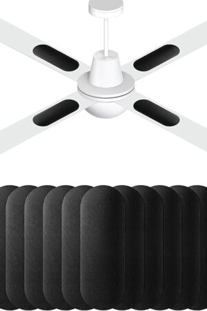 Dualshine 15 Pack Ceiling Fan Filters for Blades, Universal Ceiling Fan Filters, Activated Coconut Shell Carbon Air Purifiers for Office, Kitchen, Common Household Contaminants