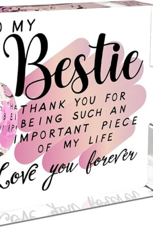 Best Friend Birthday Gifts for Women, Friendship Gifts for Women, Bestie Acrylic Puzzle Plaque Keepsake for Soul Sister Female Bestfriend Work Besties Birthdays, Graduation Gift for Her