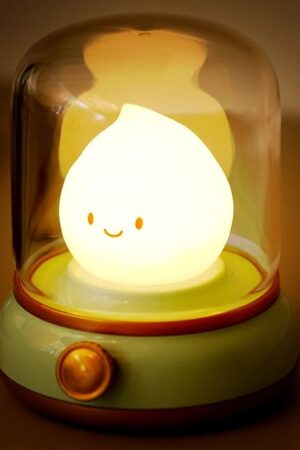 Cute Chibi Flame Lamp Retro Rechargeable Night Light