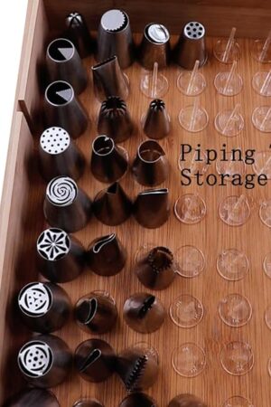 Cake Decorating Tips Storage Box DIY Cake Flower Nails for Icing Piping Tips Container 200 Pieces, NOT INCLUDE BOX