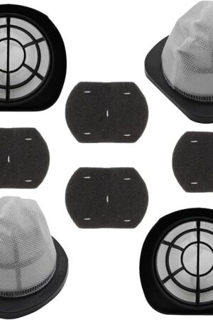 2037423 Filter Compatible with Bissell 3-in-1 Lightweight Stick Vac 38B1, 38B1L, 1059 Series, Compare to Part# 2037423 & 2037424 (4 Pack Vacuum Filter & 4 Pack Foam Filter)