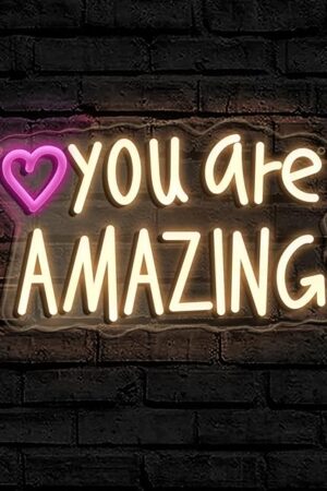 You Are Amazing Neon Sign Wall Decor for Bedroom Class Room Bar Pub Club Nursery Hanging,Dimmable USB Pink Led Light for Wedding Birthday Party Women Christmas Gifts