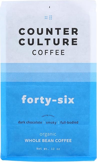 COUNTER CULTURE COFFEE dark roast Whole Bean Organic Number 46 12Ozcoffee, 12 OZ