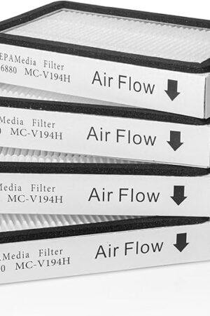 4-Pack -EF-2 86880 Exhaust Vacuum HEPA Filters for Kenmore, Compare to Replace Sears for Kenmore Part # 20-86880 (86880), 40320, EF2, 610445, Also Replaces Panasonic MC-V194H