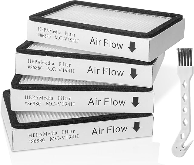 4-Pack -EF-2 86880 Exhaust Vacuum HEPA Filters for Kenmore, Compare to Replace Sears for Kenmore Part # 20-86880 (86880), 40320, EF2, 610445, Also Replaces Panasonic MC-V194H