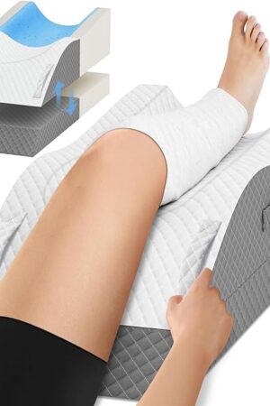 Elevation Pillows for Leg After Surgery, Memory Foam Adjustable Leg Wedge Pillow for Injury or Rest, Ankle Pillow for Sleeping Blood Circulation Grey