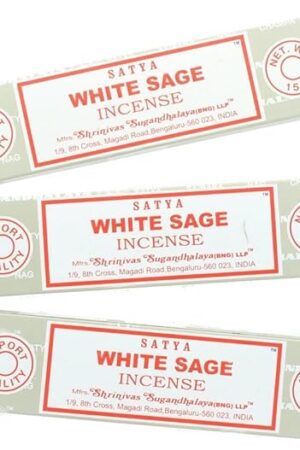 Alaysom Satya Nag Champa White Sage Incense Sticks - Multi-Packs Fine Quality Incense Sticks for Purification, Relaxation, Meditation (White Sage)