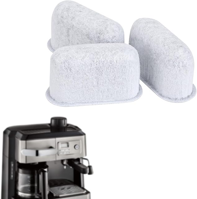 3pcs Coffee Maker Filter Replacement, Activated Charcoal Water Filter Espresso Coffee Machine Filter Cafe Maker Carbon Filter for Delonghi Accessories Compatible with 7313285779