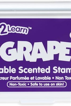 The READY 2 LEARN Scented Stamp Pad | Grape | Purple | Non-Toxic | Fade Resistant | Fun Art Supplies for Kids