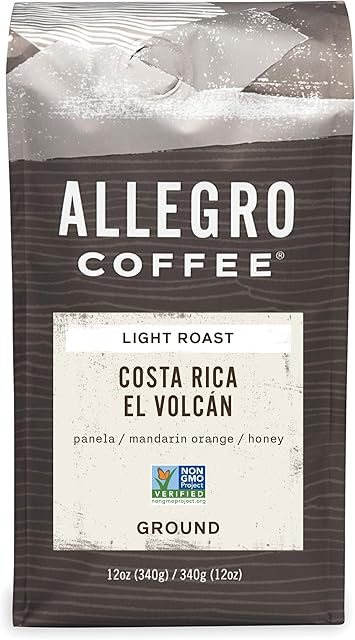 Allegro Coffee, Coffee Costa Rica El Volcan Ground, 12 Ounce