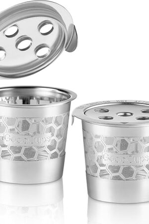 2 Stainless Steel Reusable K Cups for Keurig K Supreme, K Supreme Plus, K Slim, K-Brew Chill, K-Duo Hot & Iced with Multistream Technology - 2 Refillable Kcups Coffee Filters for Keurig Coffee Makers