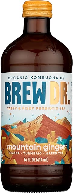 BREW DR Ginger Turmeric Kombucha, 14 FZ