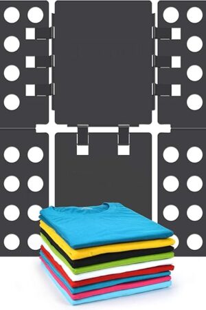 BoxLegend T Shirt Folding Board T Shirt Folder Clothes Folder Laundry Organizer Easy and Fast for Kid and Adult to Fold Clothes Black
